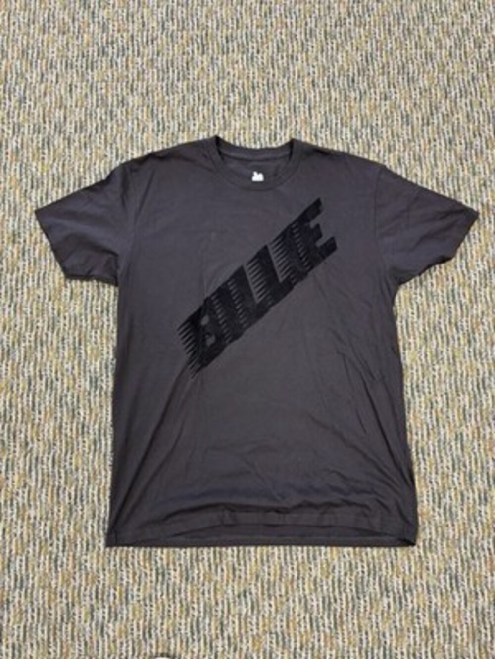 Billie Ellish Tour T Shirt Merch Black Spell Out Black NWOT Velvet Sz XL NIB